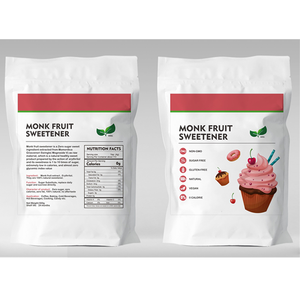 Non-GMO Monk Fruit Erythritol Sweetener Powder 1:1 Brown Sugar Substitute Vegan Gluten-Free Glycemic Index 0 99%-101% Assay - Product Image 4