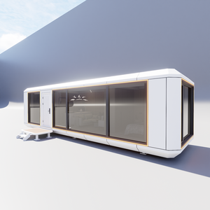 Casa Contenedor Prefabricada de 20 Pies en Oferta, Cafetería con Ventanas de Vidrio, Casa Contenedor Pequeña sobre Ruedas, Ideal para Usos Versátiles - Product Image 1