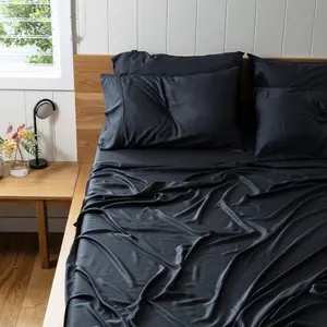High Quality Wholesale Bamboo Fitted Sheet Viscose Fiber for Bedding Set Plain Flat Bed Sheet Cooling Bamboo Bedsheet