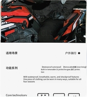 Combinaison de moto d'aventure DUHAN, veste et pantalon de moto imperméables coupe-vent thermiques toutes saisons pour hommes