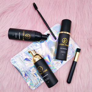 Livraison rapide <span class=keywords><strong>de</strong></span> marque privée, créez votre propre parfum personnalisé pour cils, shampoing et après-shampoing vides, flacon noir rose vert - Product Image 2