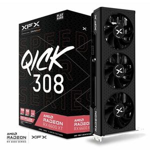 Черная игровая видеокарта XFX AMD GPU Radeon RX 6600 XT с 8 Гб GDDR6