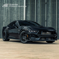 Jantes de Drag Racing 17x10 18x10 5x114.3 5x120 5x120.65 Noir Satiné à Rayons Divisés Forgées Haute Performance pour Mustang Camaro Corvette