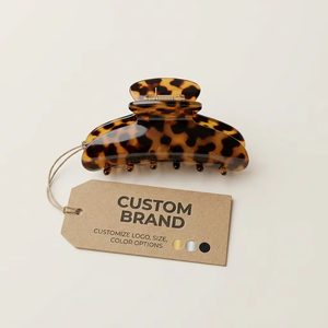 Barrettes à cheveux Yuxi personnalisées en acétate de cellulose, écologiques, minimalistes, 10 cm, motif mignon de <span class=keywords><strong>teckel</strong></span>, pour femmes, usage quotidien - Product Image 5