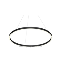 Plafonniers LED personnalisables 600 mm, profil annulaire circulaire, luminaires suspendus, lustre pour maison et bureau, intelligents