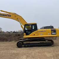 Excavatrices Komatsu PC360 d'occasion en gros, 36 tonnes, excavatrice sur chenilles d'occasion, vente aux enchères, marque japonaise d'origine