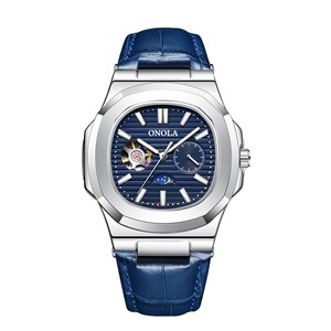 ONOLA 3855 <span class=keywords><strong>Montre</strong></span> squelette de luxe pour homme, tourbillon mécanique de haute qualité avec phase de lune, étanche, affichage <span class=keywords><strong>soleil</strong></span>-lune-étoiles - Product Image 3