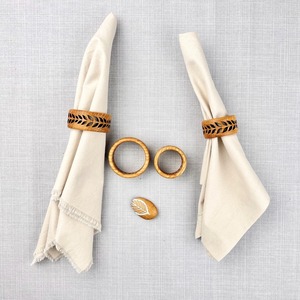 Juego de Anillos para Servilletas de Madera Reutilizables de Proveedor Indio para Mesa de Comedor Estilo Rústico, Accesorio de Cocina de Madera Natural Disponible para la Venta - Product Image 4