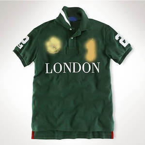 Kaos Polo Pria Kasual 100% Katun Berkualitas Tinggi dengan Logo Bordir Kustom Merek Ralphes Laurenes City Tops Polo T-Shirts - Product Image 1