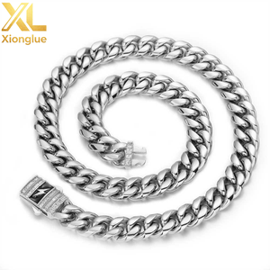 12MM European American Trendy Unisex Bangles Cuban Chain Zircon Spring Buckle 18K Gold Plated Hip Hop Inspired Claw Setting - Product Image 2