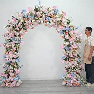 3D <b>Flower</b> arch <b>Silk</b> Rose Floral Backdrop Wedding background for Party Home decoration - Product Image 1