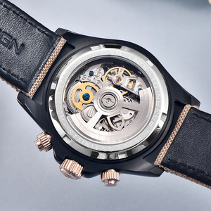 Pagani Design Men's <b>Automatic</b> Mechanical <b>Watch</b> Stainless Steel 100m Water Resistant <b>Skeletonized</b> PD-1732 - Product Image 4