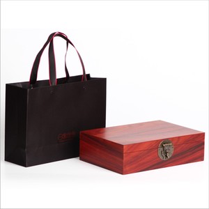 Caja de Madera para Té Pu Erh con Forro, Rectangular, de Madera de Sequoia, para Empaque de Regalo de Ladrillos de Té - Product Image 2