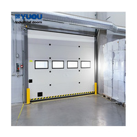 Puertas seccionales automáticas superiores industriales seccionales eléctricas directas de fábrica con puerta peatonal