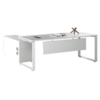 Bureau de direction moderne et luxueux pour PDG, mobilier de bureau de style rectangulaire en panneaux de bois