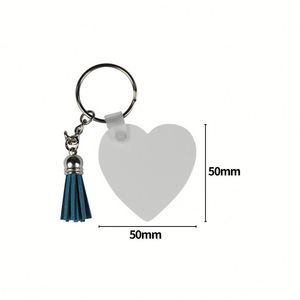 Étiquette vierge en acrylique pour sublimation DIY avec pompon, breloque personnalisée imprimée pour la décoration de sacs modernes et de cadeaux - Product Image 2