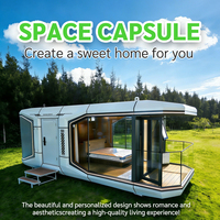 Capsule spatiale, vaisseau spatial, maison préfabriquée, conteneur modulaire préfabriqué, capsule spatiale, maisons d'extérieur, maison conteneur modulaire préfabriquée