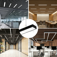 Fabricant OEM ODM Personnalisé, Éclairage Suspendu LED Commercial Moderne, Panneau Linéaire, Luminaire Commercial pour Bureau