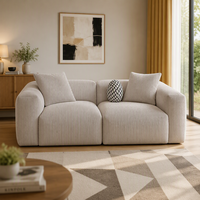 VONLIVA Wohnzimmermöbel L-förmiges Modulares Verstellbares Ecksofa-Set Schaumstoffgefülltes Stoffsofa Modernes Design Umweltfreundliches Sofa