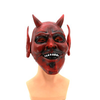 Masque de Roi Démon pour Halloween, Accessoires de Cosplay et de Mascarade, Ensemble de Gants en Latex pour Halloween, Noël et Pâques, Vente en Gros