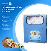 Mesin pengisi mainan mewah semi-otomatis untuk Teddy Bears bubuk mesin pengisi mainan persegi