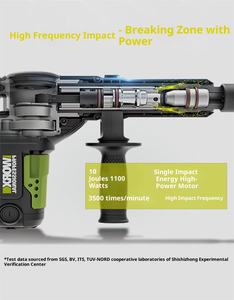 WU358 Electric Pick High <b>Power</b> Single Use Electric Pick Lightweight Concrete Electric Impact <b>Drill</b> - Product Image 2