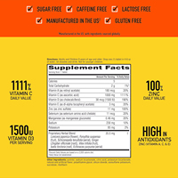 Comprimé effervescent personnalisé à la vitamine C et au zinc, sans sucre, pour le soutien immunitaire des adultes