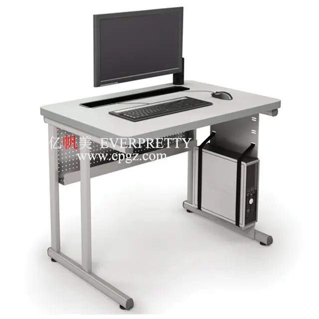 โต๊ะคอมพิวเตอร์นักเรียนโมเดิร์นคุณภาพสูงนิยมใช้สำหรับนักเรียนโลหะเหล็กเฟอร์นิเจอร์โรงเรียน
