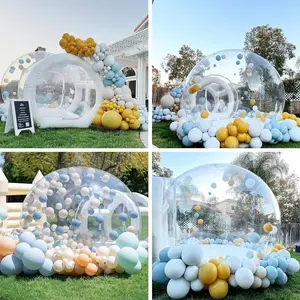 Tenda tiup kualitas tinggi tenda gelembung tiup rumah balon gelembung penyewaan pesta pondok untuk acara dan penyiangan