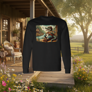 Charming Cottagecore <b>Aesthetic</b> Banjo Serenade Alligator Tank <b>Top</b> Long Sleeve T-Shirt - Product Image 3