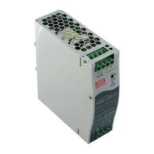 MeanWell-sistema de Control Industrial, fuente de alimentación conmutada de carril DIN, SDR-120-12, 120W, 10A, 12vdc, 12V