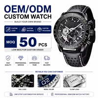 Benyar 5120 Özel Logo Erkek Büyük Kadranlı Quartz Saat Çelik Deri Kordonlu Büyük Kasa Günlük Spor Modern Tasarım Kol Saati OEM ODM