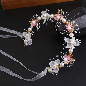 Fascette <span class=keywords><strong>per</strong></span> capelli <span class=keywords><strong>per</strong></span> bambine con foglie e fiori, accessori dolci <span class=keywords><strong>per</strong></span> capelli da <span class=keywords><strong>matrimonio</strong></span> - Product Image 5