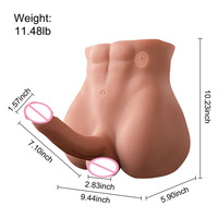 Realistischer Penis Enge Anal Automatische Stoßende Vibrationsdildo Männlicher Muskel Halbkörper Sextorso Puppe Masturbation Unisex Sexspielzeug