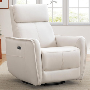 <span class=keywords><strong>Fauteuil</strong></span> inclinable électrique intelligent à double moteur en cuir véritable pour bureau et domicile, avec revêtement en cuir véritable - Product Image 1