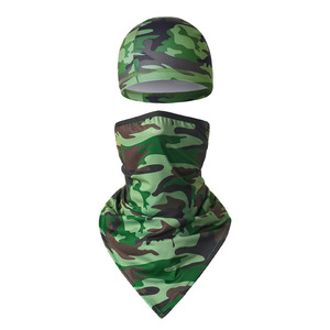 Neck Protector With Ear Loops Sunscreen Triangle Scarf Cycling Cap Combo Outdoor UV Protection Neck Warmer Unisex Adult Quick - Product Image 3