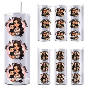 <span class=keywords><strong>Chingona</strong></span> Chicana mamá Día DE LA MADRE 20OZ UV DTF vaso envoltura recta transferencias pegatinas etiquetas personalizadas DIY logotipo impermeable duradero - Product Image 1