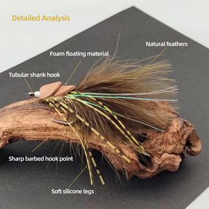 Esca <span class=keywords><strong>Artificiale</strong></span> <span class=keywords><strong>per</strong></span> Pesca a Mosca in Acciaio ad Alto Tenore di Carbonio Rinforzato con Gancio Galleggiante in Schiuma <span class=keywords><strong>per</strong></span> Luccio e <span class=keywords><strong>Spigola</strong></span> - Product Image 5