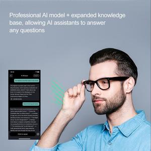 Occhiali intelligenti 2025 W100 <span class=keywords><strong>AI</strong></span> Intelligence con App di ricarica magnetica per la danza dell'orecchio e l'altoparlante di traduzione - Product Image 5
