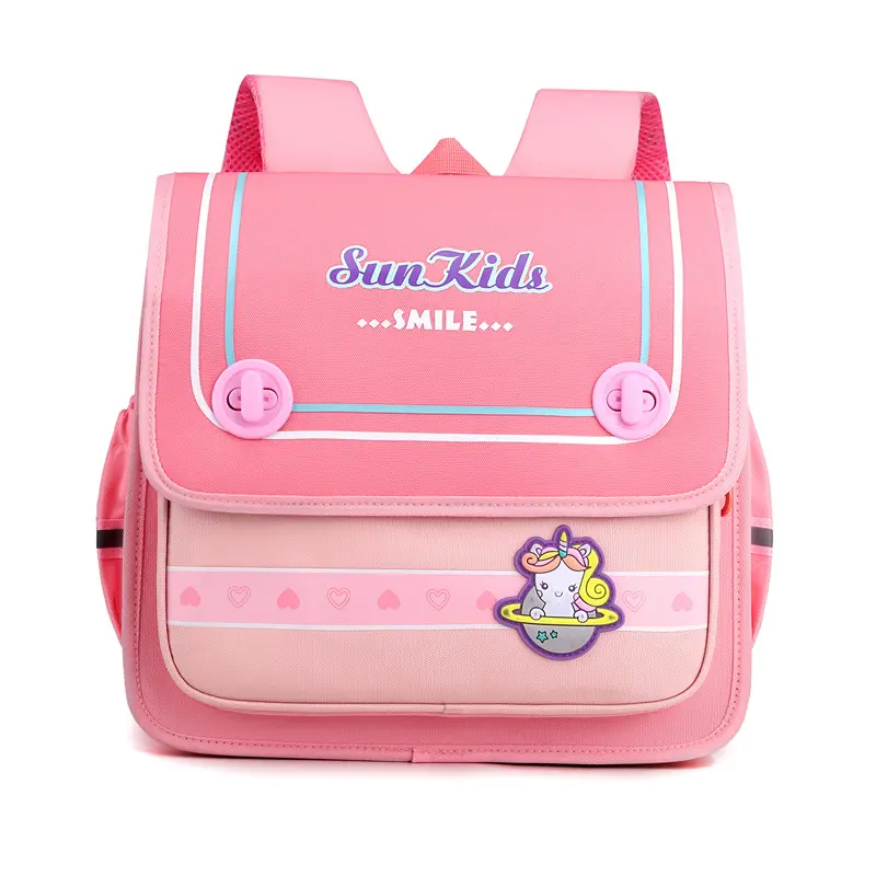 FWS High Quality Customized Fashionable Stereotyped Pink big capacity kids school bags kid backpack