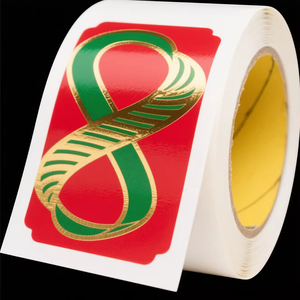 Hoja de Vinilo Transparente Personalizada con Línea Dorada Holográfica, Material Adhesivo de Lámina de Aluminio - Product Image 2