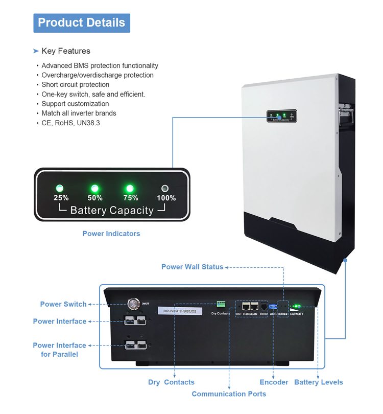 Lithium Power wall 10Kwh 15Kwh 20Kwh Power Lifepo4 Battery 48V 100Ah 150Ah 200Ah Home Solar System Battery Power Storage Wall