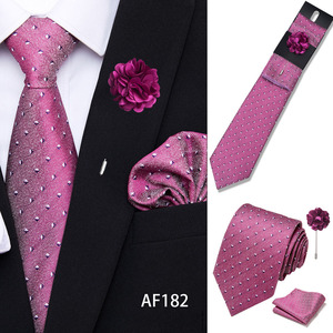 Men's Slim 7.5cm Polyester Microfiber <strong>Tie</strong> <strong>and</strong> Pocket Square Brooch Pin Black <strong>Green</strong> Orange Paisley Pocket Square Set for Men - Product Image 3