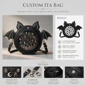 Sac Ita personnalisé Fabricant à bas quantité minimale de commande Designer clair avec ailes Sac Ita chauve-souris - Product Image 2