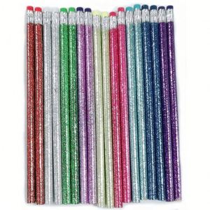 Lápices Metálicos con Purpurina, Goma de Borrar sin Látex, Lápices Brillantes sin Sacapuntas para Niños, Estudiantes y Artistas - Product Image 1