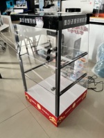 Étagère de vitrine à trois niveaux avec lumière led vitrine de meubles de boulangerie pour présentoir de boulangerie de pain
