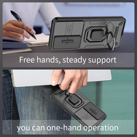 Nouveau support d'anneau de Protection de caméra coulissante armure étui de téléphone portable antichoc pour Samsung S25 Ultra S24FE S23 Plus A14 A24 A34 M15