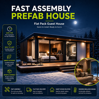 Maison préfabriquée modulaire en acier de luxe, petit bungalow à 1 chambre pour projets hôteliers et d'appartements