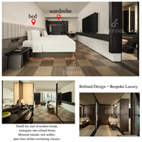 Meubles d'hôtel modernes de luxe, ensembles complets de chambre à coucher, sur mesure, chambre d'hôtel 5 étoiles, ensemble complet de meubles de chambre à coucher personnalisés