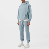 Survêtements unisexes surdimensionnés en molleton français de haute qualité, personnalisables, ensemble de sweat-shirts pour hommes